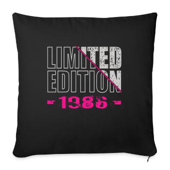 Édition limitée 1986 - Housse de coussin décorative 45 x 45 cm - noir - Devant