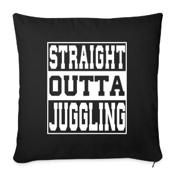 Jongler en disant drôle - Housse de coussin décorative 45 x 45 cm - noir - Devant