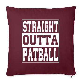Patball dit drôle - Housse de coussin décorative 45 x 45 cm - bordeaux - Devant