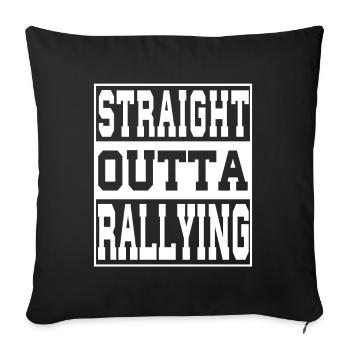 Rally saying funny - Sofa pillowcase 17,3'' x 17,3'' (45 x 45 cm) - black - Front