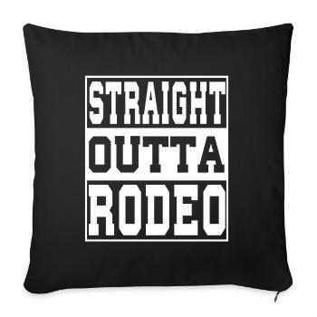 Rodeo saying funny - Sofa pillowcase 17,3'' x 17,3'' (45 x 45 cm) - black - Front
