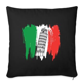 Pisa Leaning Tower Italy Tuscany Florence - Sofa pillowcase 17,3'' x 17,3'' (45 x 45 cm) - black - Front