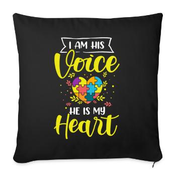 Autism Gift Autistic Asperger ADHD Autism - Sofa pillowcase 17,3'' x 17,3'' (45 x 45 cm) - black - Front