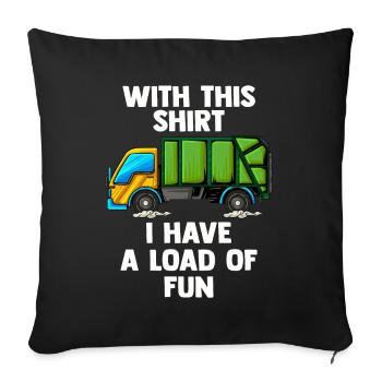 Müllmann Tshirt - Sofa pillowcase 17,3'' x 17,3'' (45 x 45 cm) - black - Front
