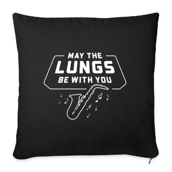 Jazz Tshirt - Housse de coussin décorative 45 x 45 cm - noir - Devant