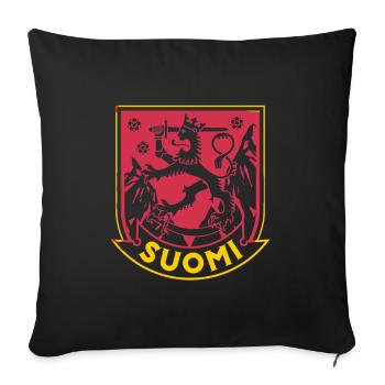 Finlande Tshirt Finlande Scandinavie - Housse de coussin décorative 45 x 45 cm - noir - Devant