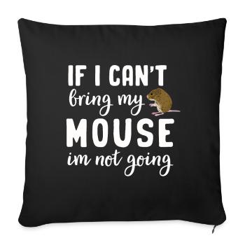 Mouse Tshirt Mice Men Kids Women - Sofa pillowcase 17,3'' x 17,3'' (45 x 45 cm) - black - Front
