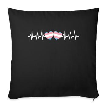 Transe Transgender Transsexuell Geschenk Queer - Sofakissenbezug 45 x 45 cm - Schwarz - Vorne