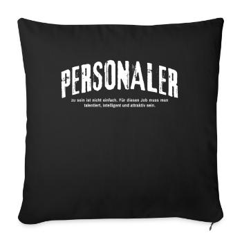 Personaler Human Resources Lustig Personal - Sofakissenbezug 45 x 45 cm - Schwarz - Vorne