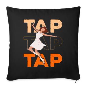 Tap Dance Tap Dance Jazz Dancer Tap Dance - Sofa pillowcase 17,3'' x 17,3'' (45 x 45 cm) - black - Front