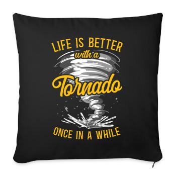 Storm Chaser Hurricane Meteorology - Sofakissenbezug 45 x 45 cm - Schwarz - Vorne