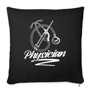Doctor Profession Medicine Doctor - Sofa pillowcase 17,3'' x 17,3'' (45 x 45 cm) - black - Front