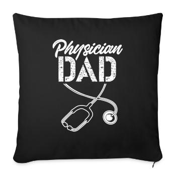 Médecin Père Profession Docteur Médecine médicale - Housse de coussin décorative 45 x 45 cm - noir - Devant