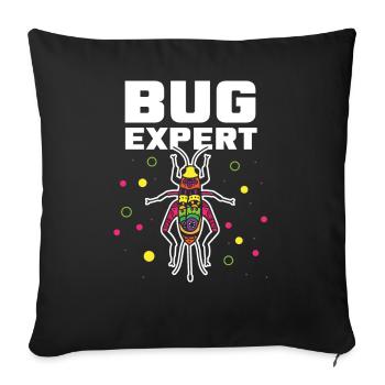 Punaises de lit expert insectes entomologiste entomologie - Housse de coussin décorative 45 x 45 cm - noir - Devant
