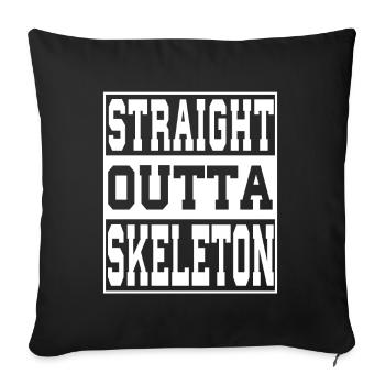 Skeleton saying funny - Sofa pillowcase 17,3'' x 17,3'' (45 x 45 cm) - black - Front