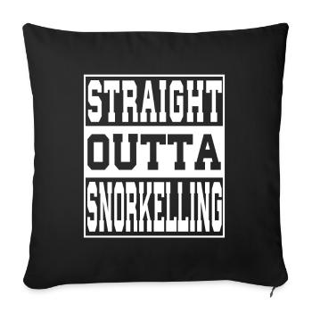 Snorkeling en disant drôle - Housse de coussin décorative 45 x 45 cm - noir - Devant