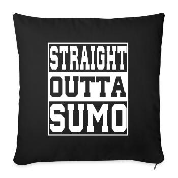 Sumo Spruch lustig - Sofakissenbezug 45 x 45 cm - Schwarz - Vorne