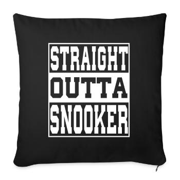 Snooker disant drôle - Housse de coussin décorative 45 x 45 cm - noir - Devant