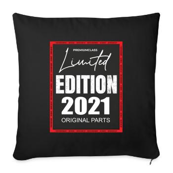 Limited Edition 2021 - Sofa pillowcase 17,3'' x 17,3'' (45 x 45 cm) - black - Front