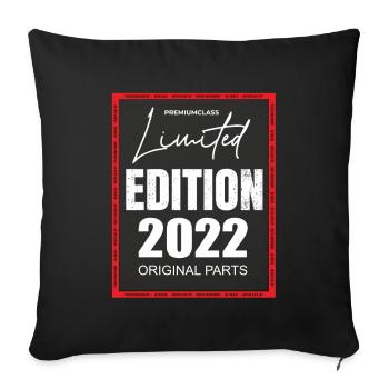 Édition limitée 2022 - Housse de coussin décorative 45 x 45 cm - noir - Devant
