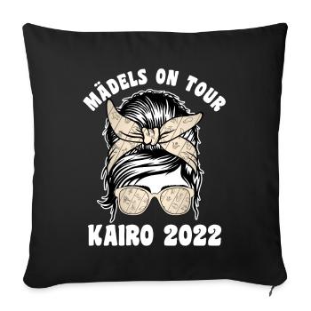 Mädels on Tour Kairo 2022 - Sofakissenbezug 45 x 45 cm - Schwarz - Vorne