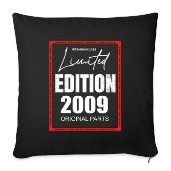 Limited Edition 2009 - Sofa pillowcase 17,3'' x 17,3'' (45 x 45 cm) - black - Front