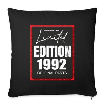 Limited Edition 1992 - Sofa pillowcase 17,3'' x 17,3'' (45 x 45 cm) - black - Front