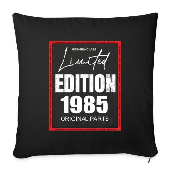 Limited Edition 1985 - Sofa pillowcase 17,3'' x 17,3'' (45 x 45 cm) - black - Front