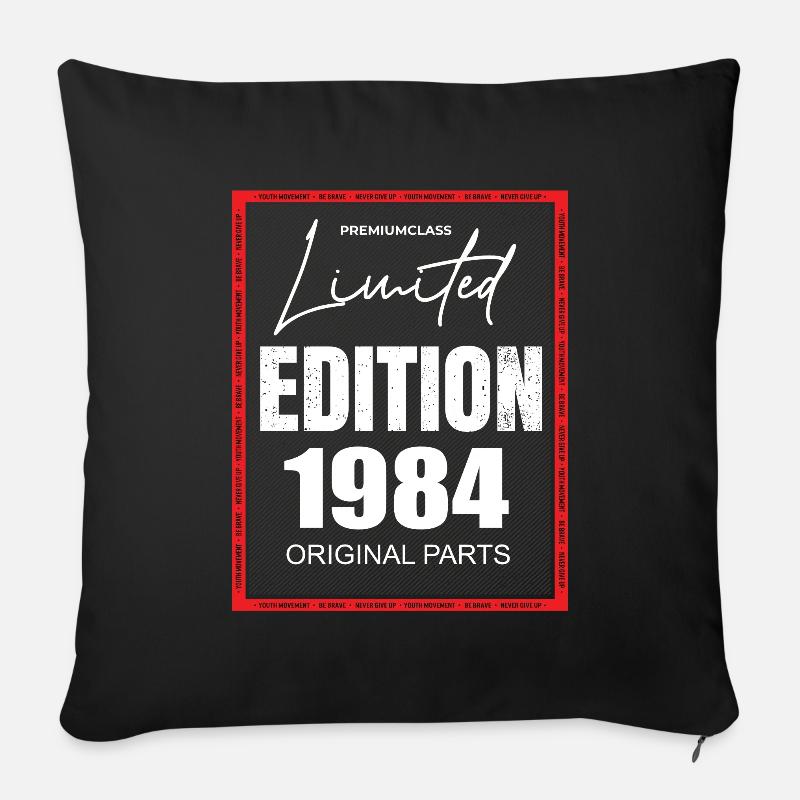 Limited Edition 1984 - Sofakissenbezug 45 x 45 cm - Schwarz