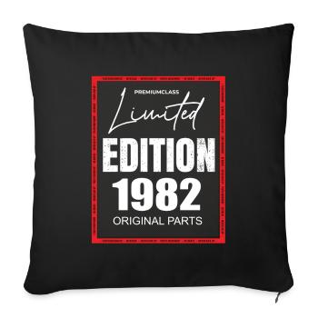 Édition limitée 1982 - Housse de coussin décorative 45 x 45 cm - noir - Devant