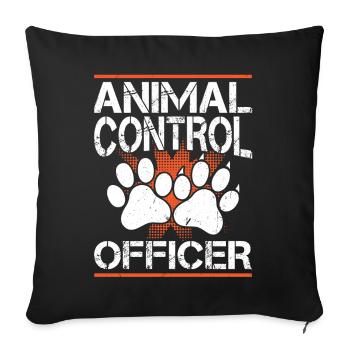 Animal Control Officer - Sofakissenbezug 45 x 45 cm - Schwarz - Vorne