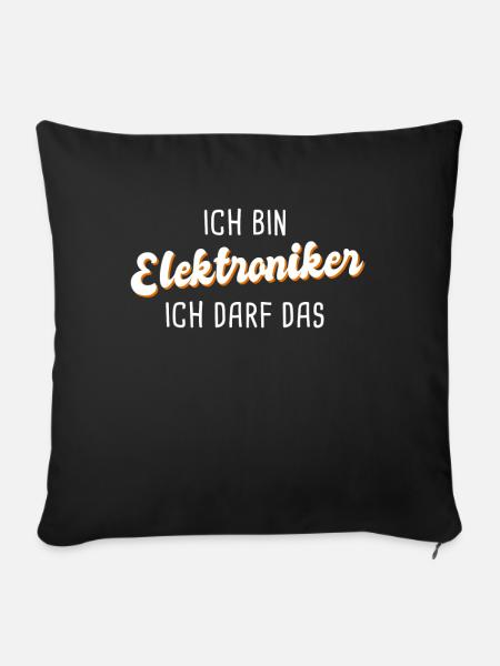 Elektroniker - Sofakissenbezug 45 x 45 cm - Schwarz