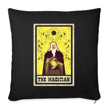 The Magician Tarot Card Shaman Divination - Sofa pillowcase 17,3'' x 17,3'' (45 x 45 cm) - black - Front