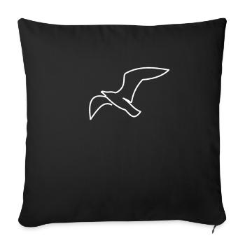 Maritime Seagull - Sofa pillowcase 17,3'' x 17,3'' (45 x 45 cm) - black - Front