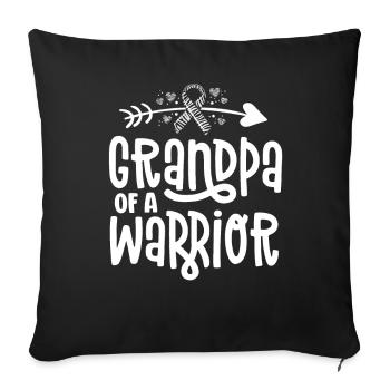 Grandpa Of A Rare Disease Warrior Awareness Zebra - Sofa pillowcase 17,3'' x 17,3'' (45 x 45 cm) - black - Front