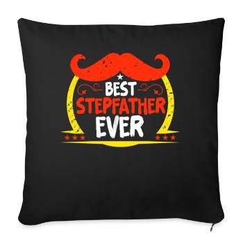 Bester Stiefvater Aller Zeiten Stiefpapa Stepdad - Sofakissenbezug 45 x 45 cm - Schwarz - Vorne