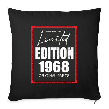 Limited Edition 1968 - Sofa pillowcase 17,3'' x 17,3'' (45 x 45 cm) - black - Front