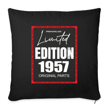 Édition limitée 1957 - Housse de coussin décorative 45 x 45 cm - noir - Devant