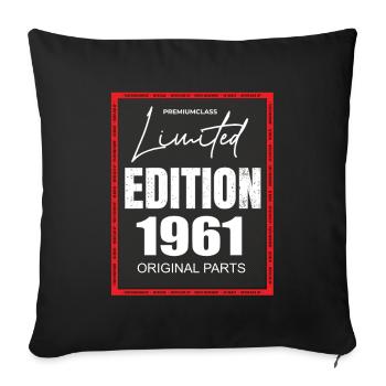 Édition limitée 1961 - Housse de coussin décorative 45 x 45 cm - noir - Devant