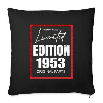 Édition limitée 1953 - Housse de coussin décorative 45 x 45 cm - noir - Devant