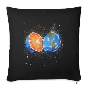 Sommer Orange Als Erde - Sofakissenbezug 45 x 45 cm - Schwarz - Vorne