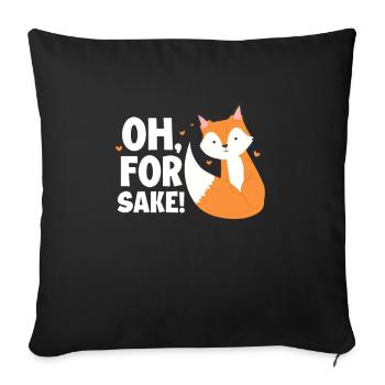 Fox Foxes Fox Forest Animal Forest Animal Gift - Sofa pillowcase 17,3'' x 17,3'' (45 x 45 cm) - black - Front