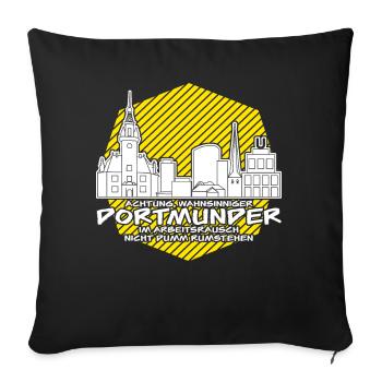 Dortmunder Stadt Dortmund - Sofakissenbezug 45 x 45 cm - Schwarz - Vorne