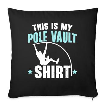 Perchiste Athlétisme C’est mon Sta - Housse de coussin décorative 45 x 45 cm - noir - Devant