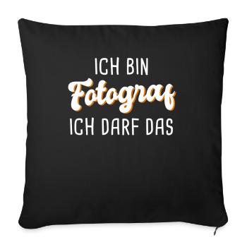 Fotograf - Sofakissenbezug 45 x 45 cm - Schwarz - Vorne