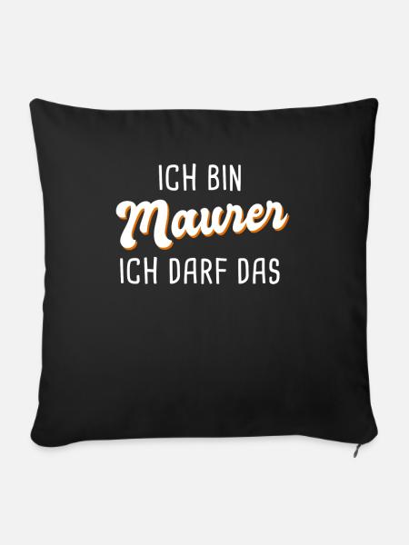 Maurer - Sofakissenbezug 45 x 45 cm - Schwarz