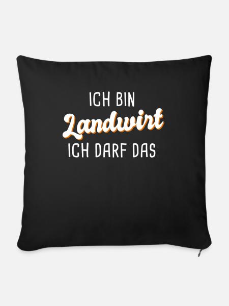Landwirt - Sofakissenbezug 45 x 45 cm - Schwarz