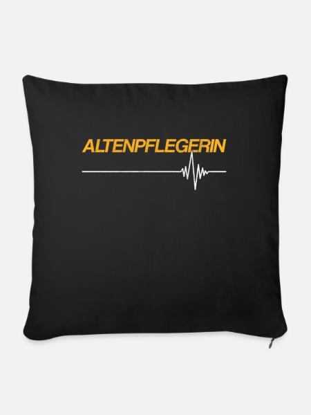 Altenpflegerin - Sofakissenbezug 45 x 45 cm - Schwarz