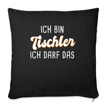 Tischler - Sofakissenbezug 45 x 45 cm - Schwarz - Vorne