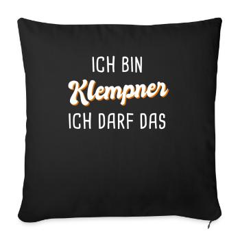 Klempner - Sofakissenbezug 45 x 45 cm - Schwarz - Vorne